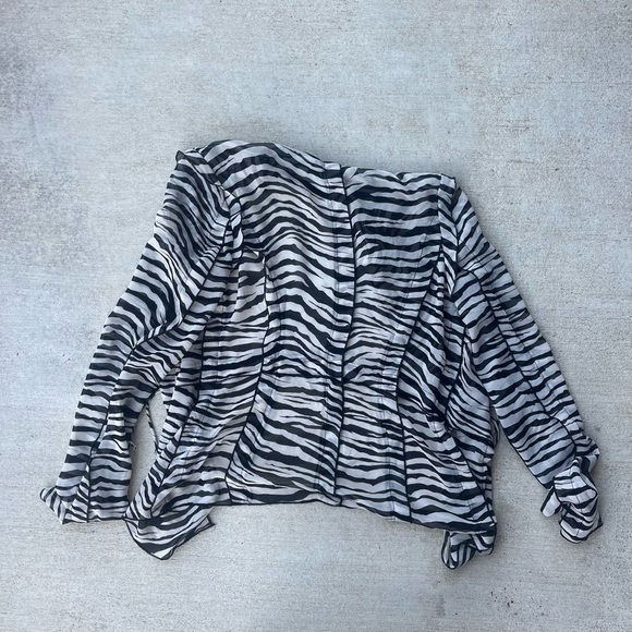 American Threads Sheer Tie Top‎ Long Sleeve Size Medium - Picture 2 of 3